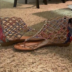 multi colored sandals